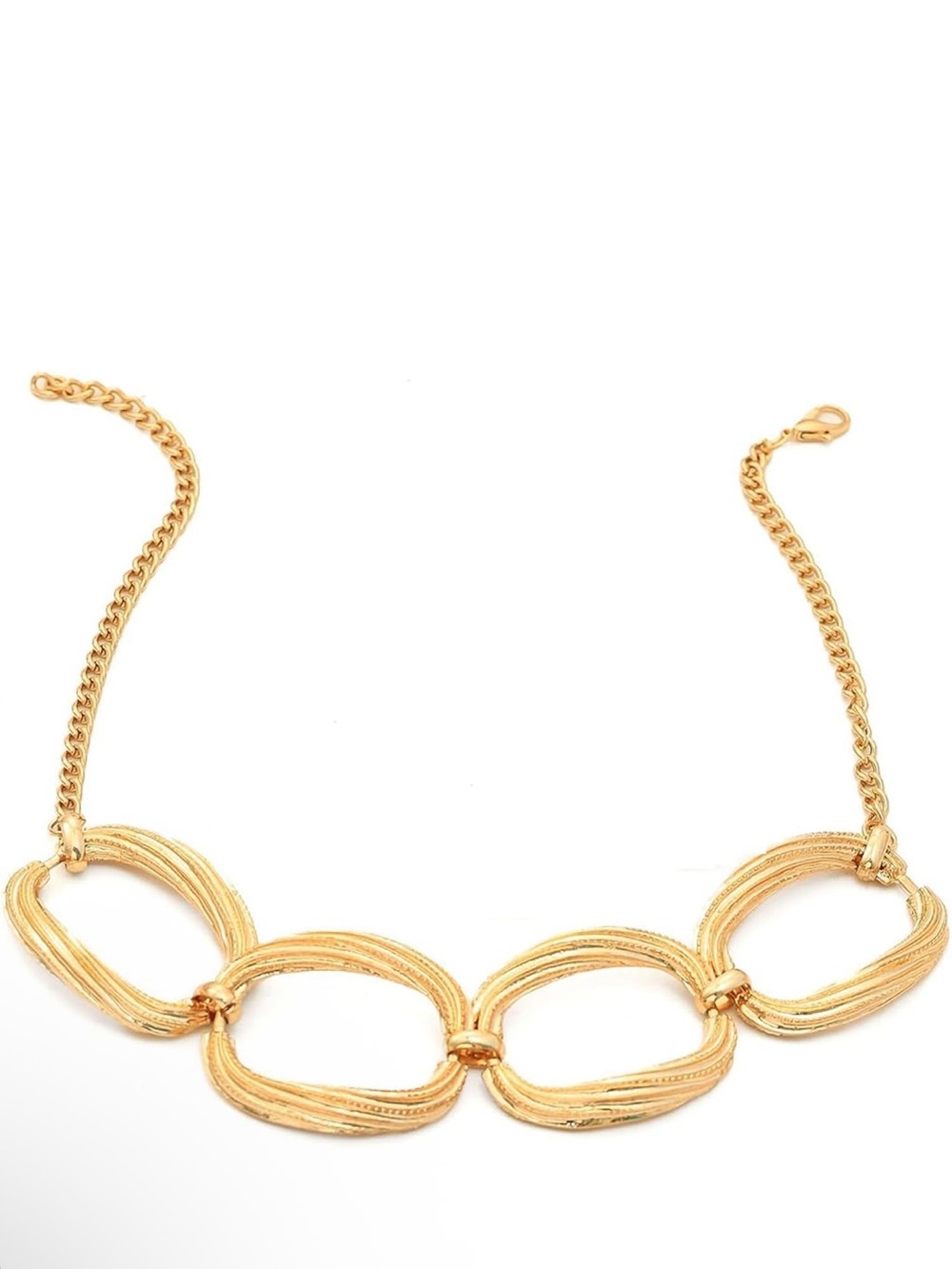 Valoura Oversized Gold Choker Necklace - Picture 2 of 5